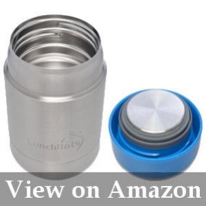 LunchBots Thermal 8 oz Triple Insulated Food Container - Hot 6 Hours or  Cold 12 Hours - Leak Proof Thermos Soup Jar - All Stainless Interior - Navy